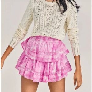 LoveShackFancy cotton skirt sz L